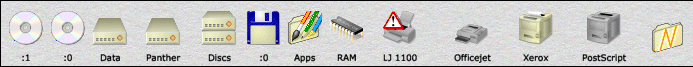 The RISC OS icon bar