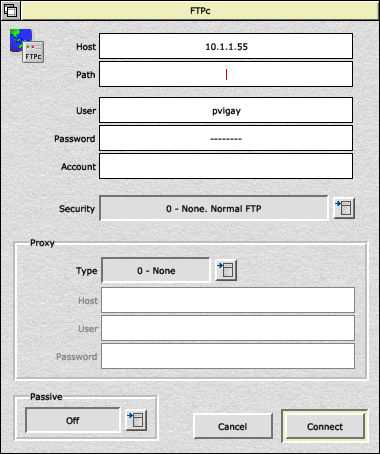 FTPc settings