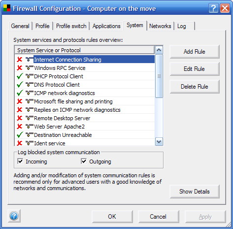 AVG Firewall Configuration