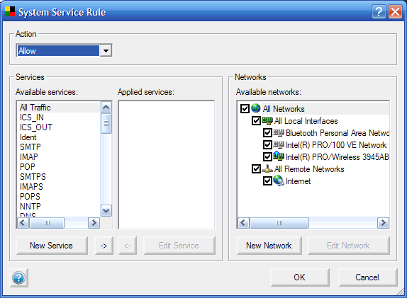 AVG System Service Rule